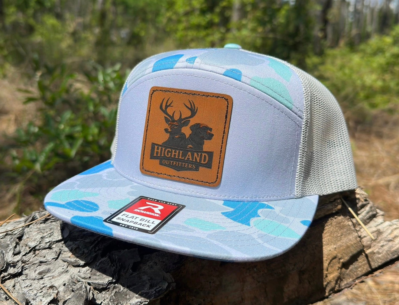 Saltwater Duck Camo/Ice Grey |Richardson (7 Panel Snapback)