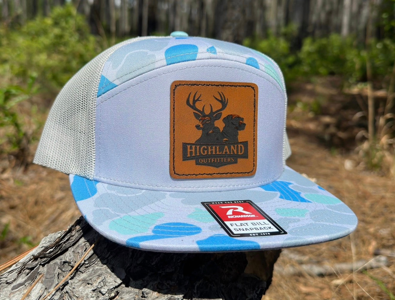Saltwater Duck Camo/Ice Grey |Richardson (7 Panel Snapback)